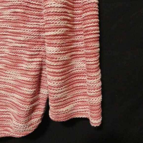 H&M | small | Women's Casual Knitted Long Sleeve Boat Neck Sweater | Red & White - Picture 14 of 15
